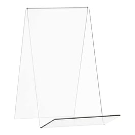 Product stand, universal base, transparent, synthetic, 10 x 18 cm