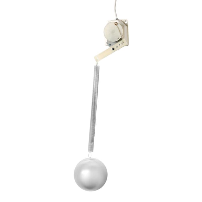 Springveer motor, ca. 10 bewegingen per minuut, wit, kunststof, 22 x 7 cm